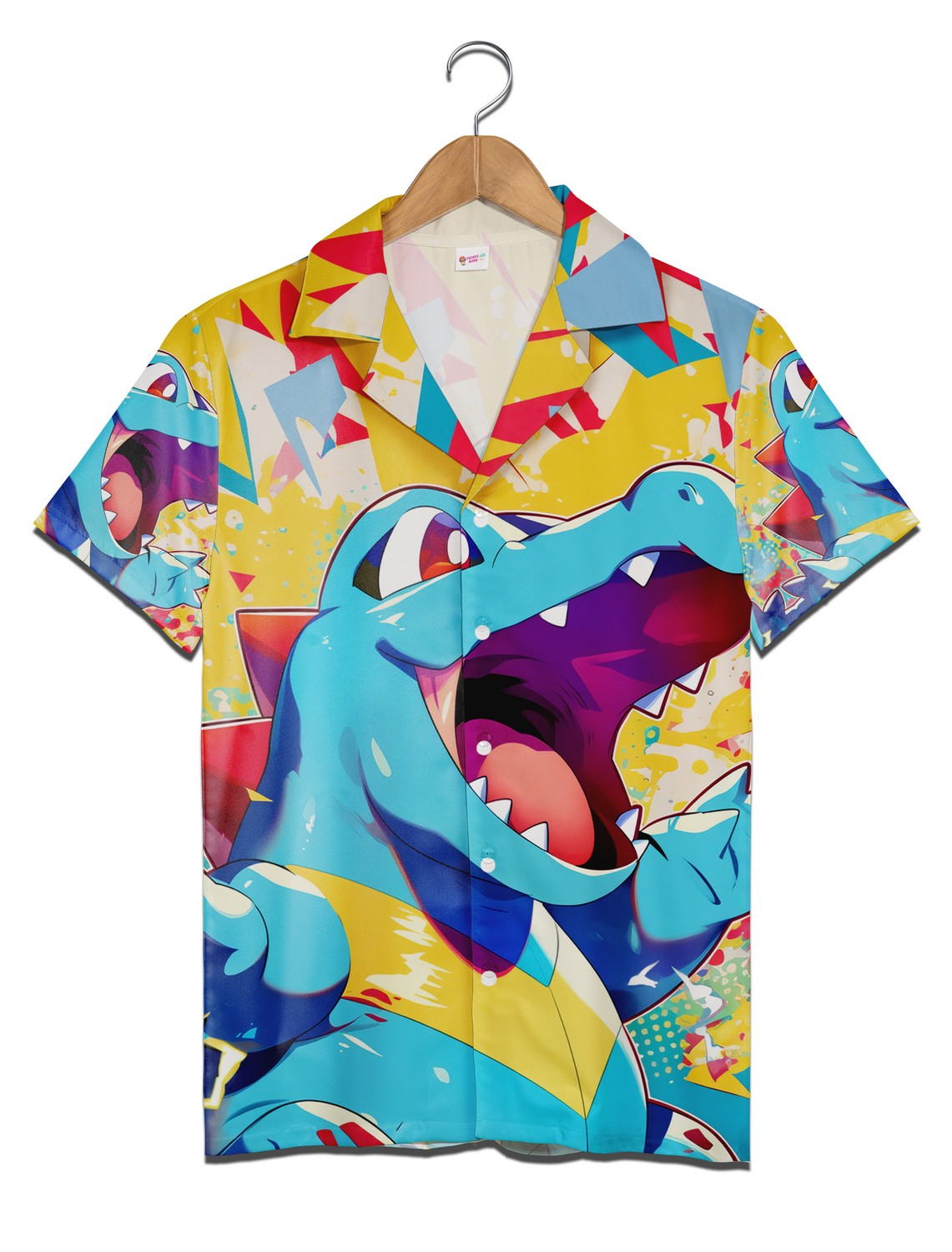 Totodile Pokemon Button Up Hawaiian Shirt Water Type Aloha Shirt Beach Shirt Totodile Pokemon Button Up Hawaiian Shirt Water Type Aloha Shirt Beach Shirt