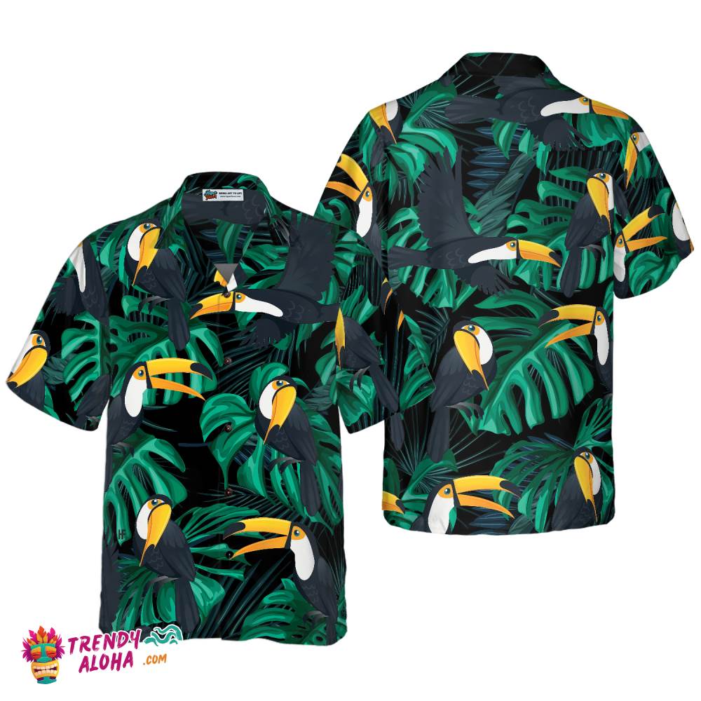 Toucan Birds Tropical Leaves Hawaiian Shirt Toucan Birds Tropical Leaves Hawaiian Shirt