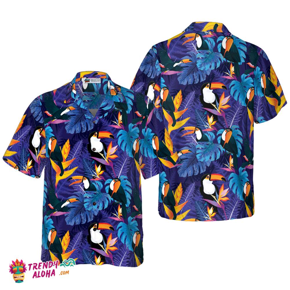 Toucan Birds Tropical Leaves V1 Hawaiian Shirt Toucan Birds Tropical Leaves V1 Hawaiian Shirt