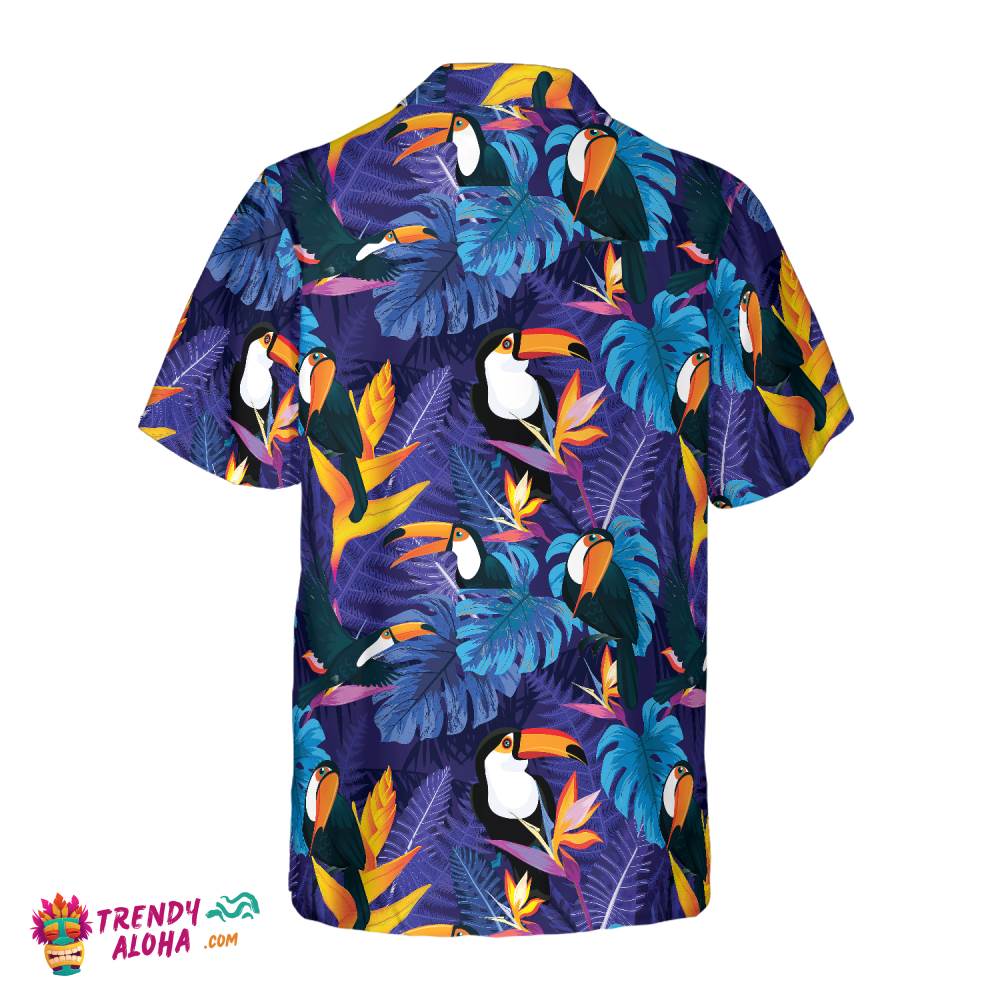 Toucan Birds Tropical Leaves V1 Hawaiian Shirt