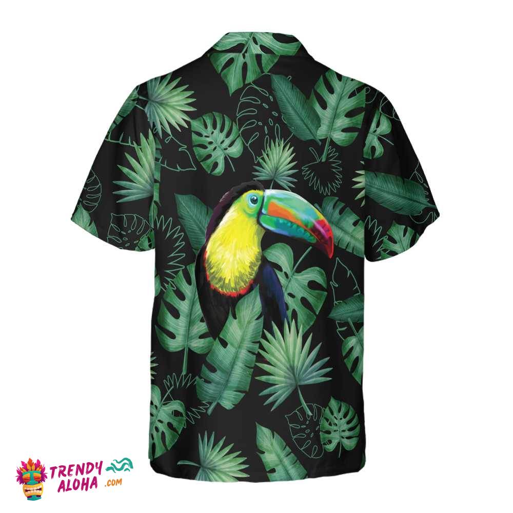 Toucan In The Forest Hawaiian Shirt, Tropical Toucan Shirt For Adults, Cool Toucan Print Shirt