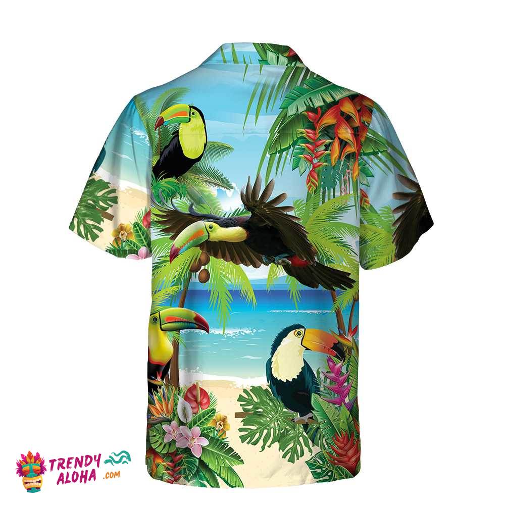 Toucan Tropical Beach Hawaiian Shirt, Funny Toucan Shirt For Men & Women