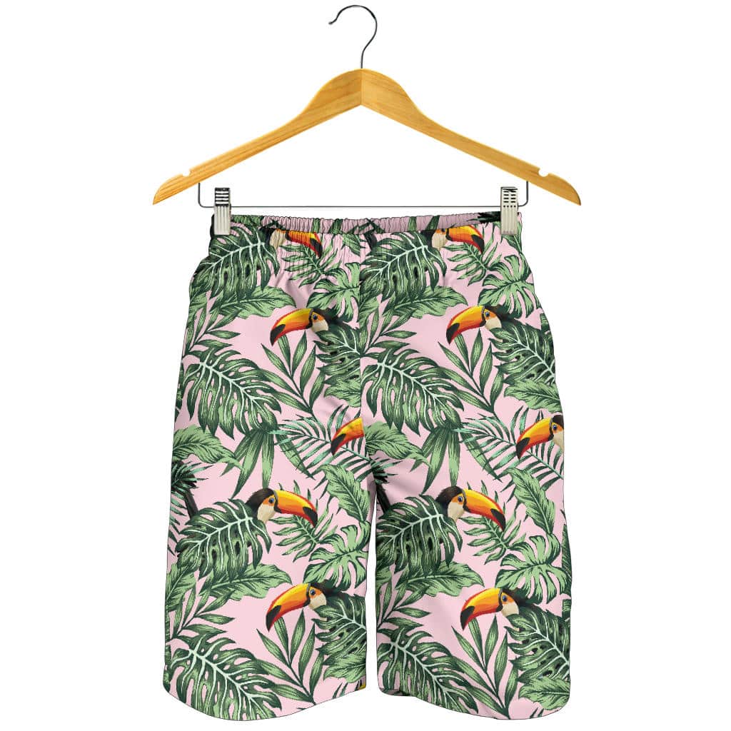 Toucan Tropical Green Jungle Palm Pattern For Men Women Kid Shorts
