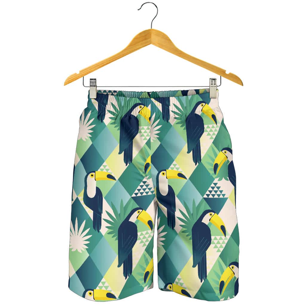 Toucan Tropical Leaves Design Pattern For Men Women Kid Shorts
