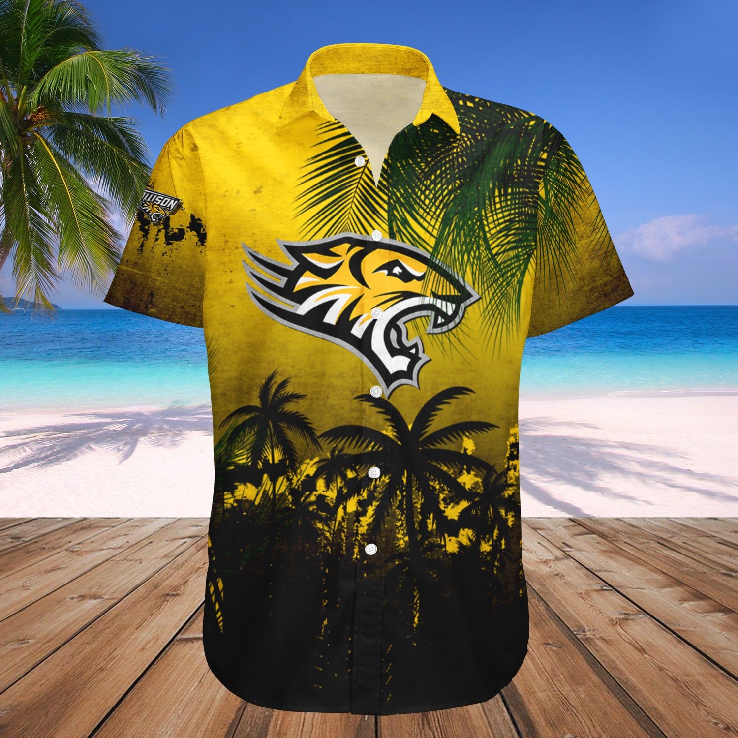Towson Tigers Hawaii Shirt Coconut Tree Tropical Grunge – NCAA