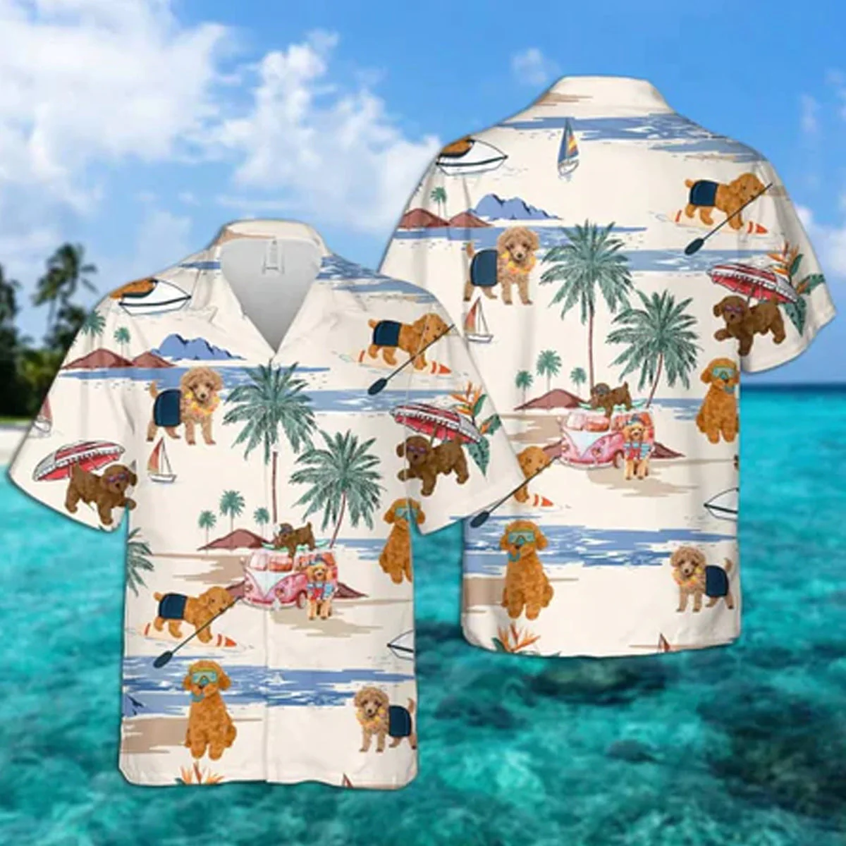 Toy Poodle Summer Beach Trendy Hawaiian Shirt, Trendy Hawaiian Shirts For Men Short Sleeve Aloha Beach Shirt Toy Poodle Summer Beach Trendy Hawaiian Shirt, Trendy Hawaiian Shirts For Men Short Sleeve Aloha Beach Shirt