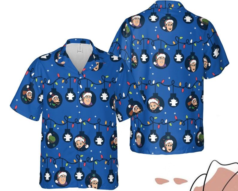 Toy Story Hawaiian Christmas Ornaments Jessie Woody Buzz Disney Shirt