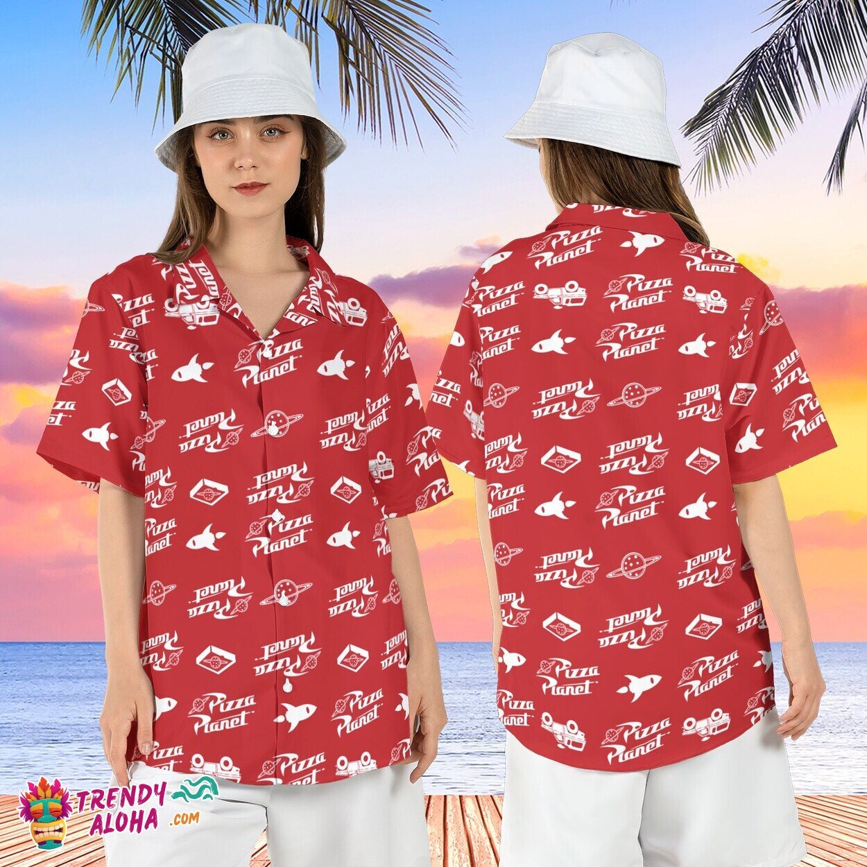 Toy Story Pizza Planet Aliens Pixar Vacation Lover Hawaiian Top