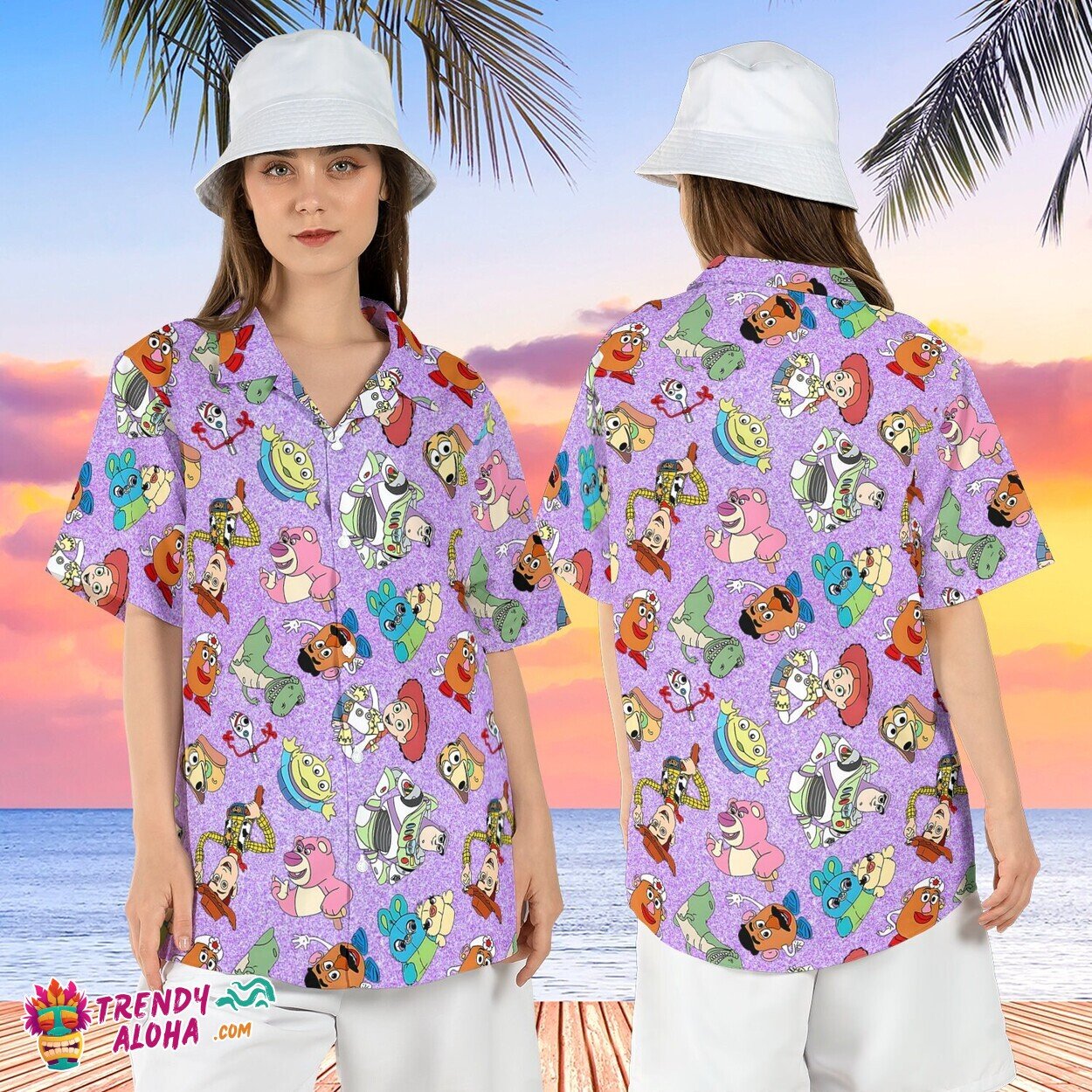 Toy Story Woody Jessie Buzz Summer Hawaiian Disneyland Shirt