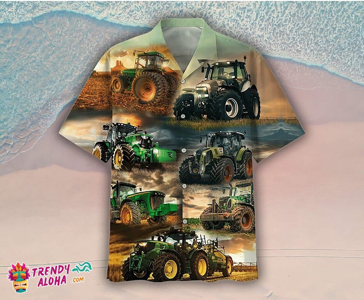 Tractor Farm Edition Real Men Drive Tropical Hawaiian Shirt
