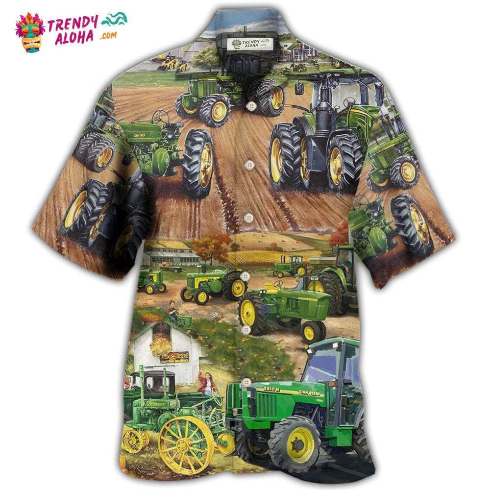 Tractor Green Tractor Working Farm Hawaiian Shirt – Trendy Aloha Tractor Green Tractor Working Farm Hawaiian Shirt – Trendy Aloha