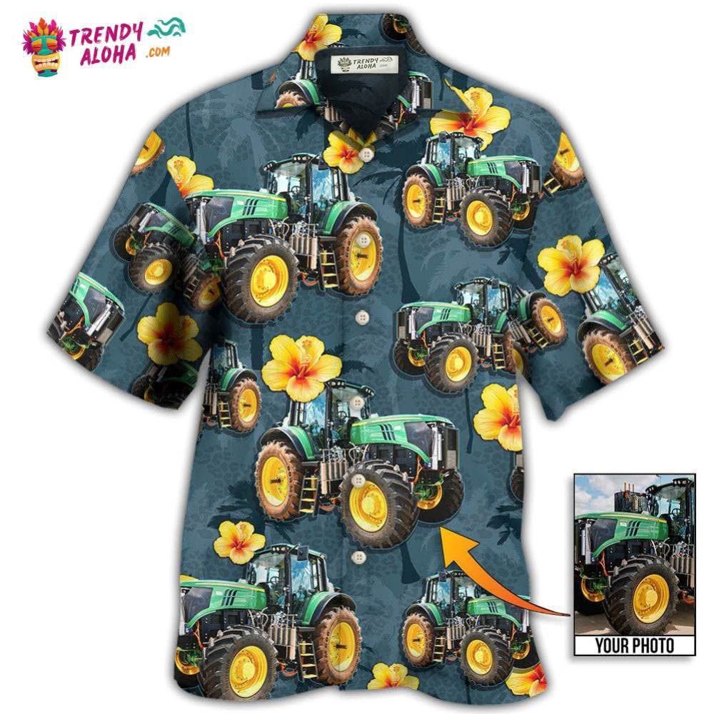 Tractor Lover Tropical Custom Photo Hawaiian Shirt – Trendy Aloha Tractor Lover Tropical Custom Photo Hawaiian Shirt – Trendy Aloha