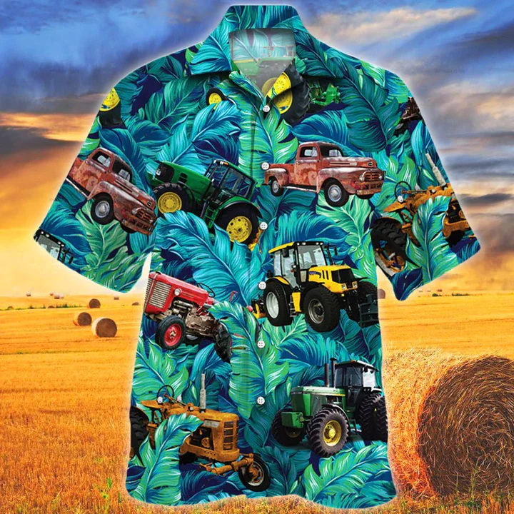 Tractor Lovers Dolphin Gift Hawaiian Shirt for Men and Women