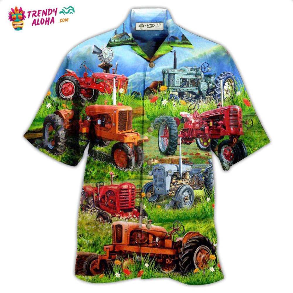 Tractor Real Men Drive Tractors Hawaiian Shirt – Trendy Aloha Tractor Real Men Drive Tractors Hawaiian Shirt – Trendy Aloha