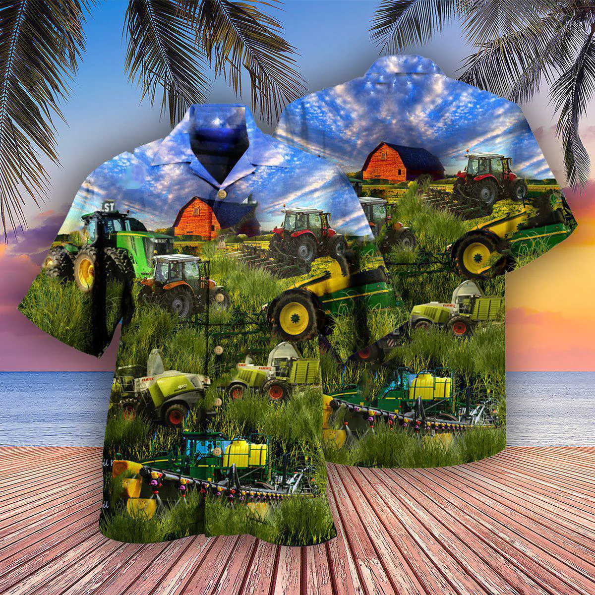 Tractor Showcase Unique 3D Hawaiian Shirt All Over Printed Style