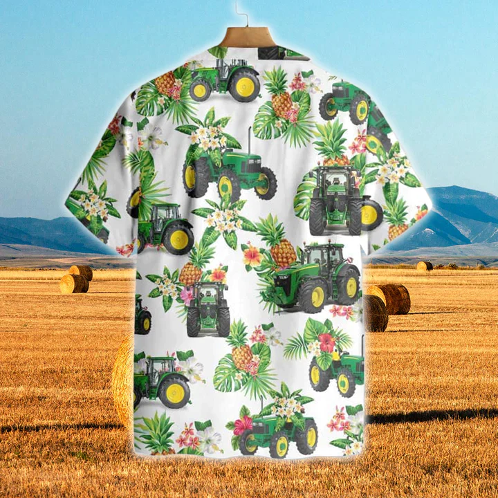 Tractors Pineapple All Over Printed 3D Trendy Hawaiian Shirt