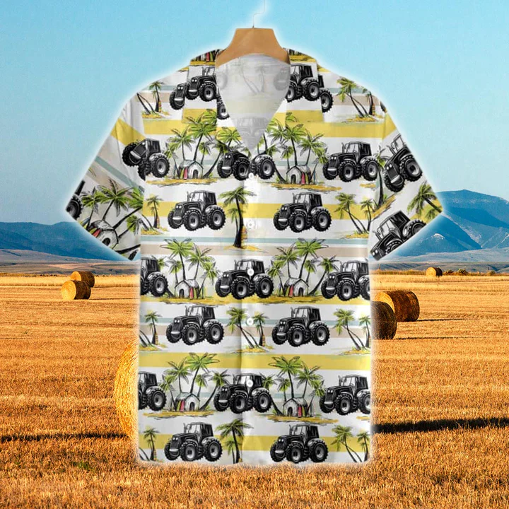 Tractors Tropical Land All Over Printed 3D Trendy Hawaiian Shirt, Trendy Hawaiian Shirt Gift For Men And Women