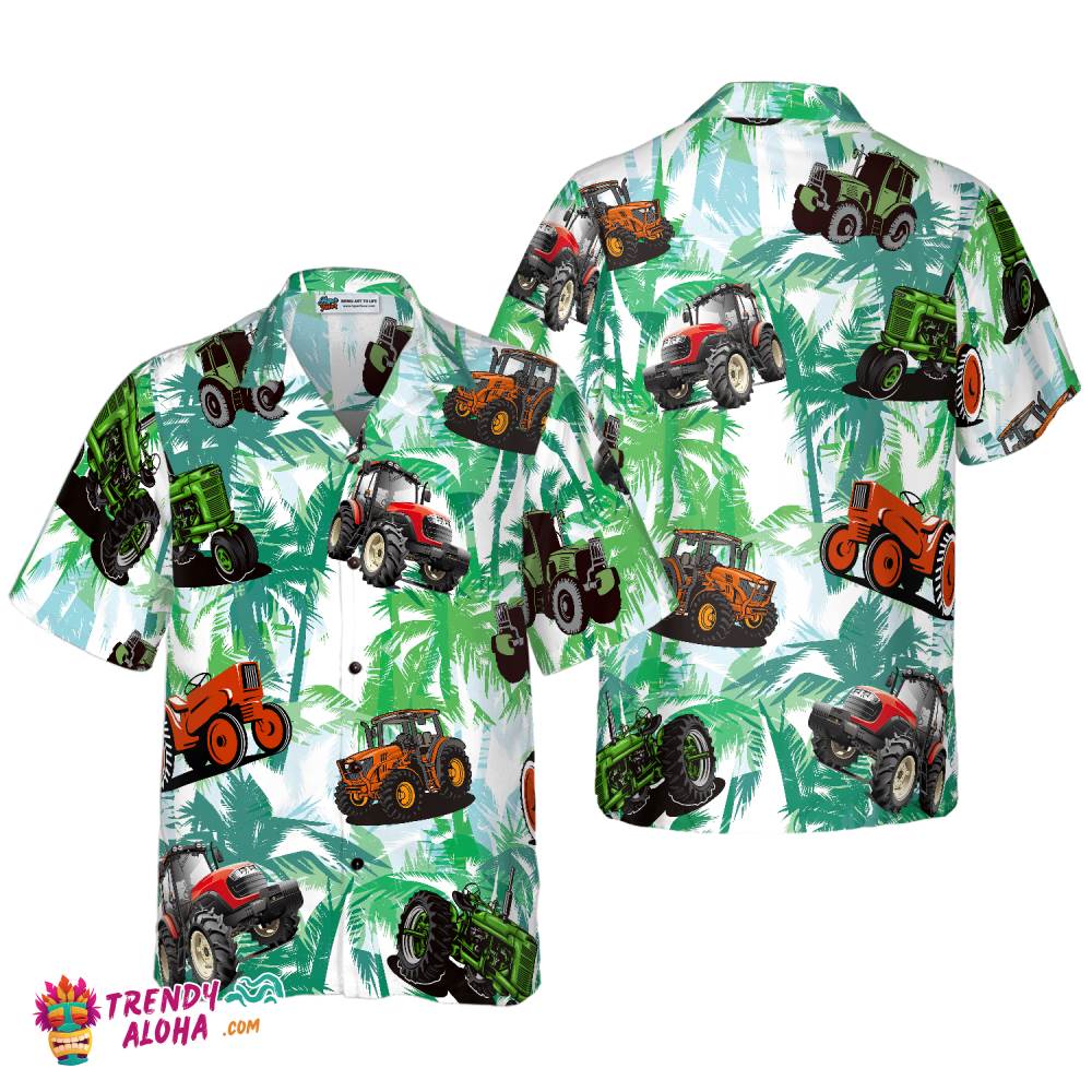 Tractors Tropical Summer Hawaiian Shirt Tractors Tropical Summer Hawaiian Shirt