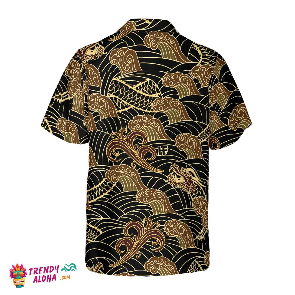 Traditional Dragon Pattern Hawaiian Shirt
