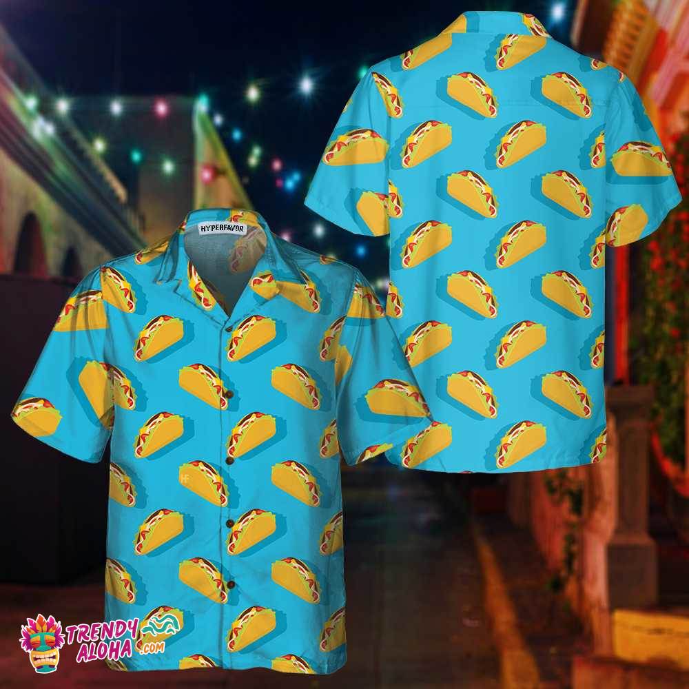 Traditional Mexican Food Taco Hawaiian Shirt, Short Sleeve Taco Shirt For Men And Women, Funny Taco Gift For Taco Lovers