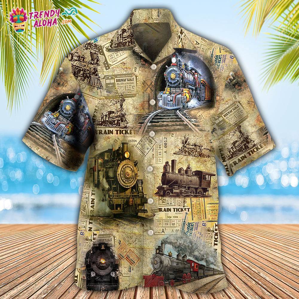 Train Amazing Locomotive Hawaiian Shirt – Trendy Aloha
