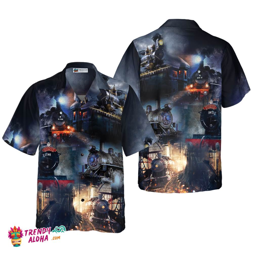 Train Locomotive Hawaiian Shirt Train Locomotive Hawaiian Shirt