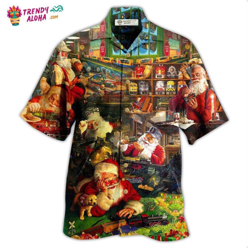 Train Merry Xmas Santa Toys Train Factory Hawaiian Shirt – Trendy Aloha Train Merry Xmas Santa Toys Train Factory Hawaiian Shirt – Trendy Aloha