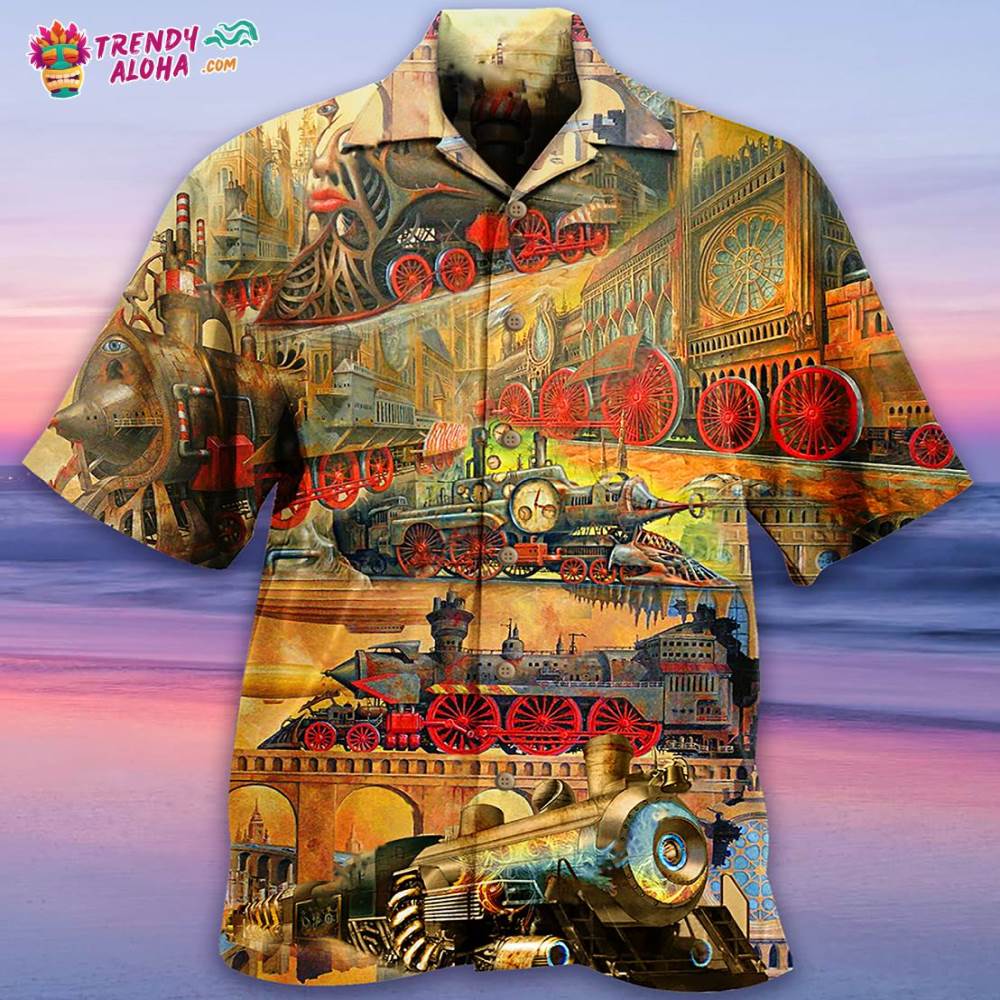 Train My Life Is A Train Hawaiian Shirt Trendy Aloha Trendy Aloha