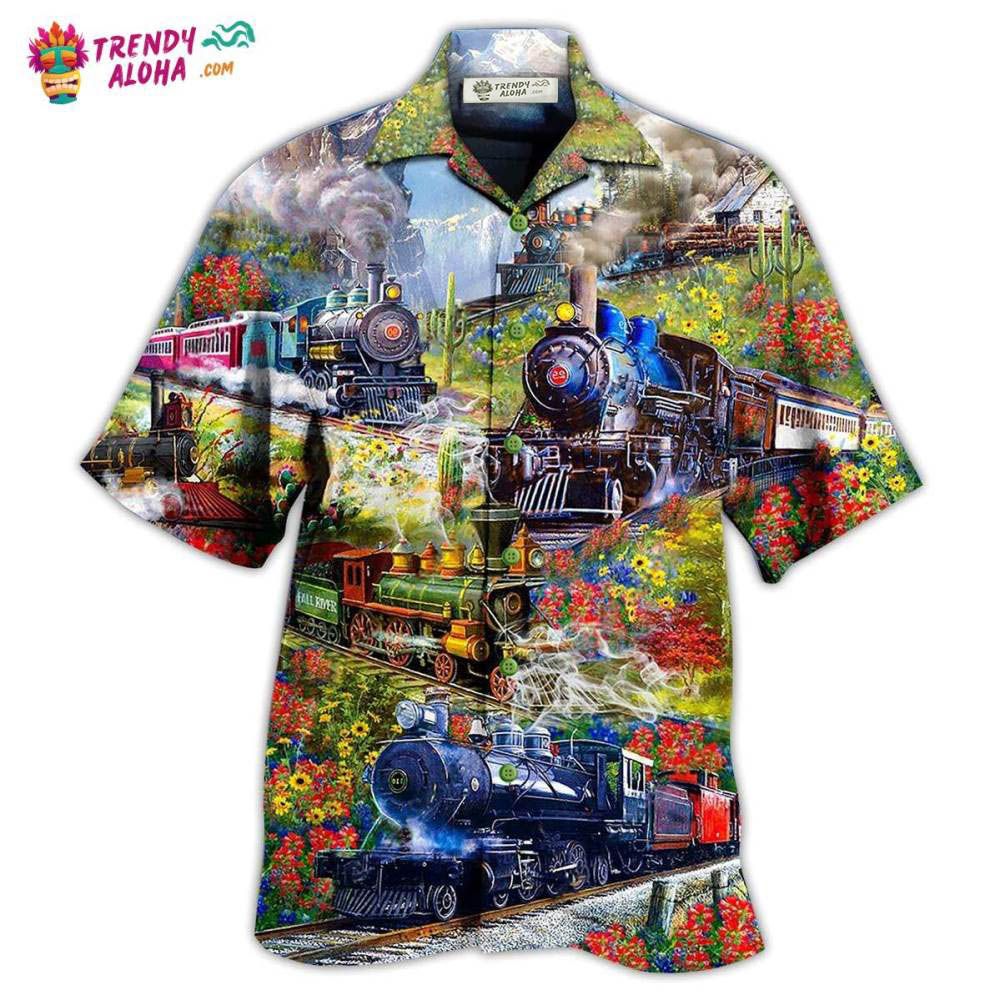 Train On Spring Hill Hawaiian Shirt – Trendy Aloha Train On Spring Hill Hawaiian Shirt – Trendy Aloha