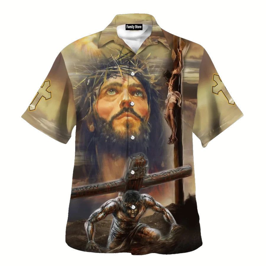Tranquil Beach Retreat: Embracing Jesus’ Heavenly Presence in Shorts