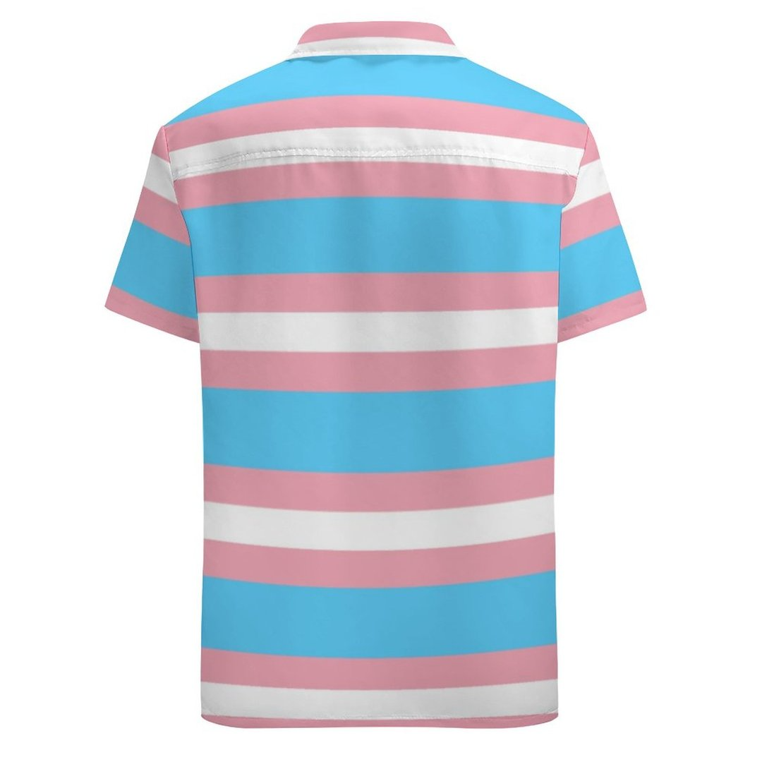 Transgender Pride Flag Lgbt Rainbow Hawaiian Vintage Shirt