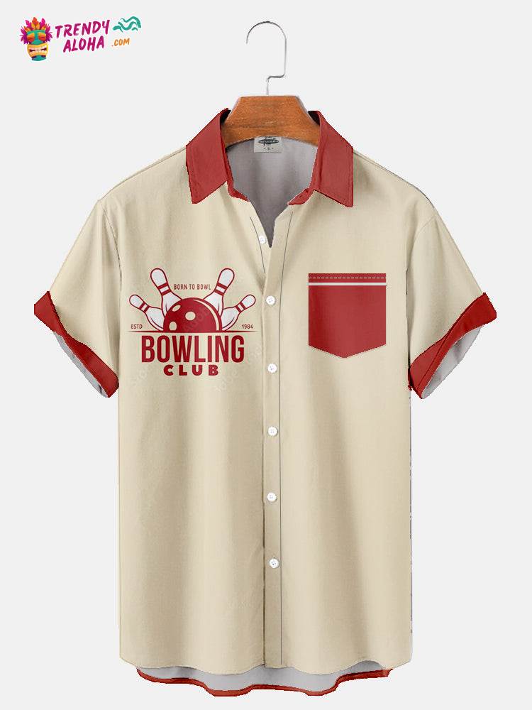 Trendy Aloha Men’s Bowling Printed Shirt
