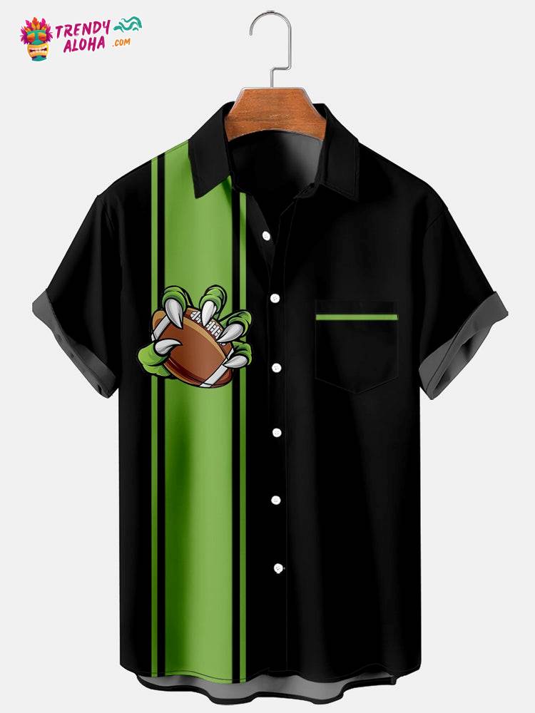 Trendy Aloha Men’s Rugby Printed Shirt