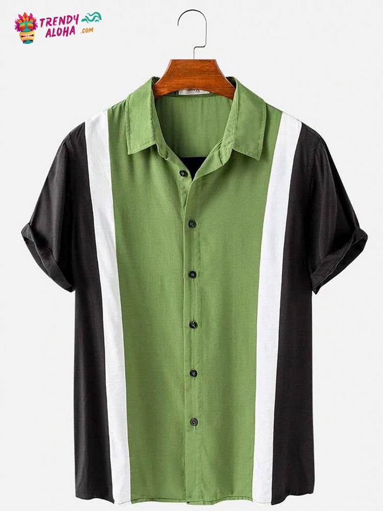 Trendy Aloha Mens Vintage Printed Shirts Wtih Pocket