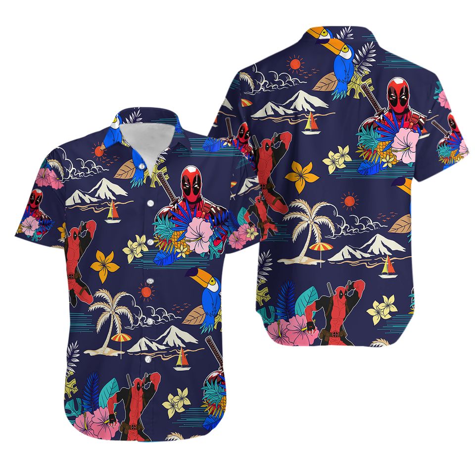 Trendy Deadpool Hawaii Vacation Wear Comfortable Casual Style Deadpool Hawaiian Shirt