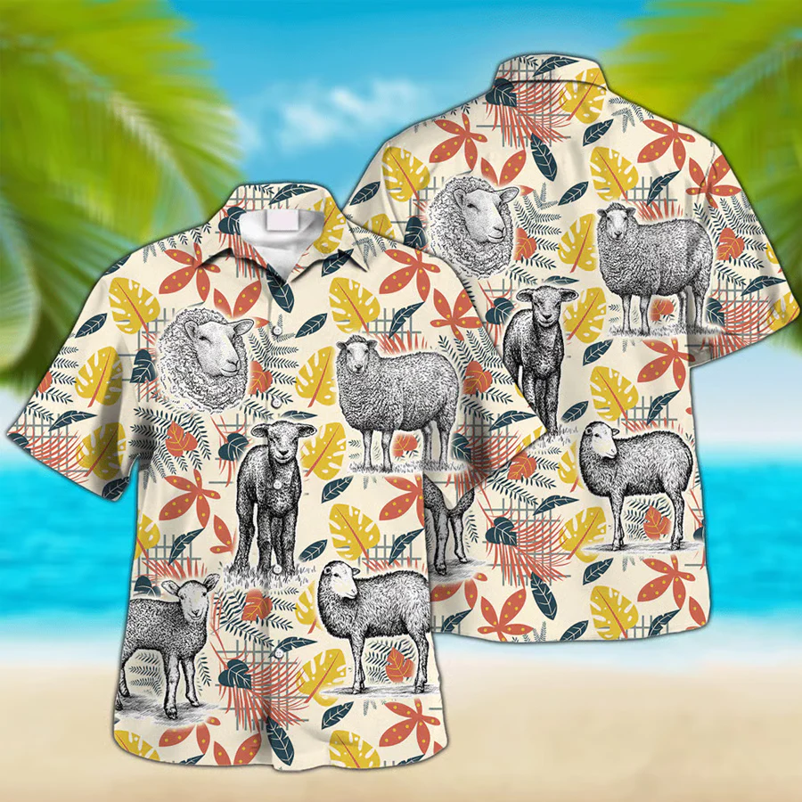 Trendy Hawaiian Shirt For Farm Lovers – Sheep Trendy Hawaiian Shirt For Men And Women