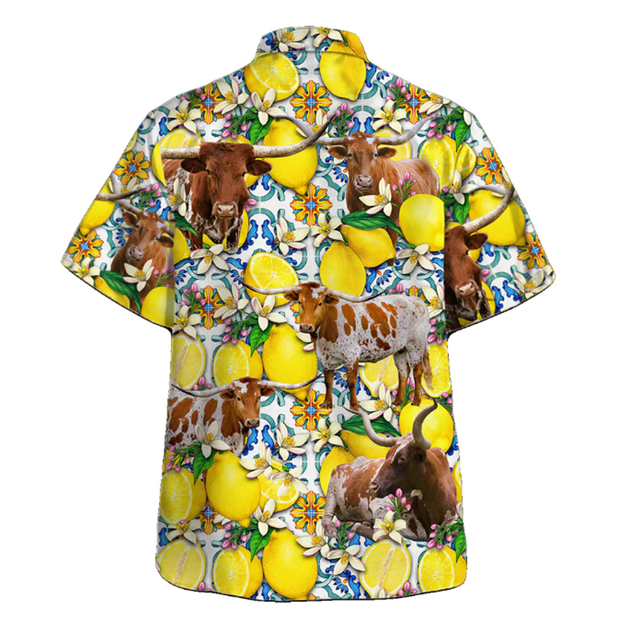 Trendy Hawaiian Shirt For Farm Lovers, Texas Longhorn Trendy Hawaiian Shirt For Men And Woman Clothing For Summer