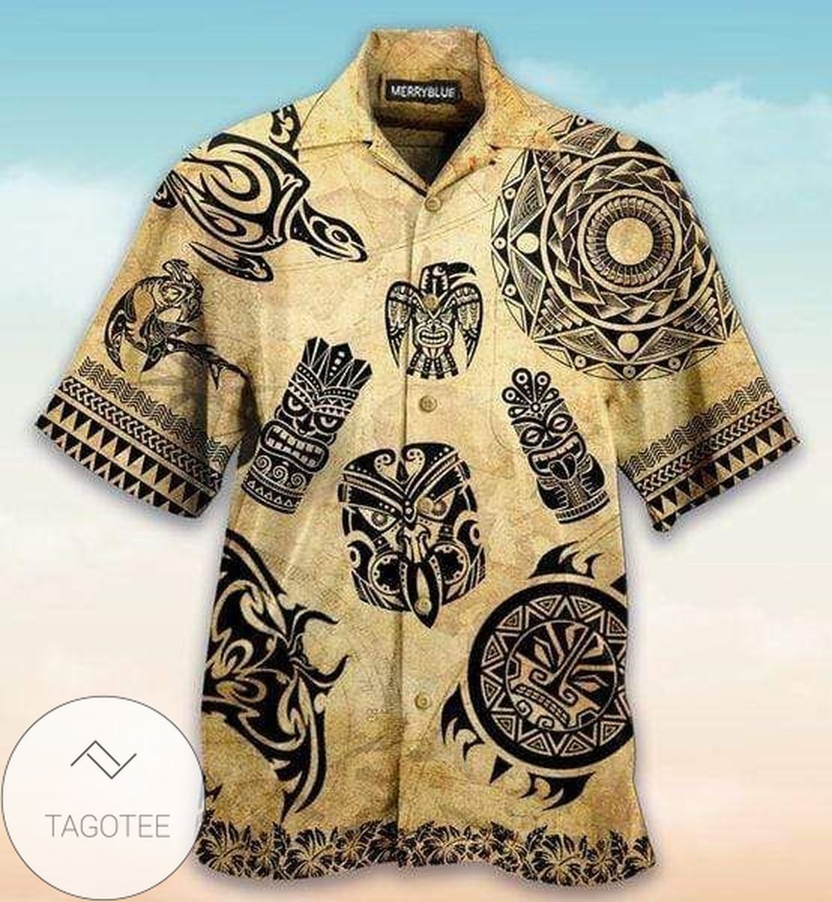 Tribal Mystique Embodied In Vintage Tiki Hawaiian Shirt Design