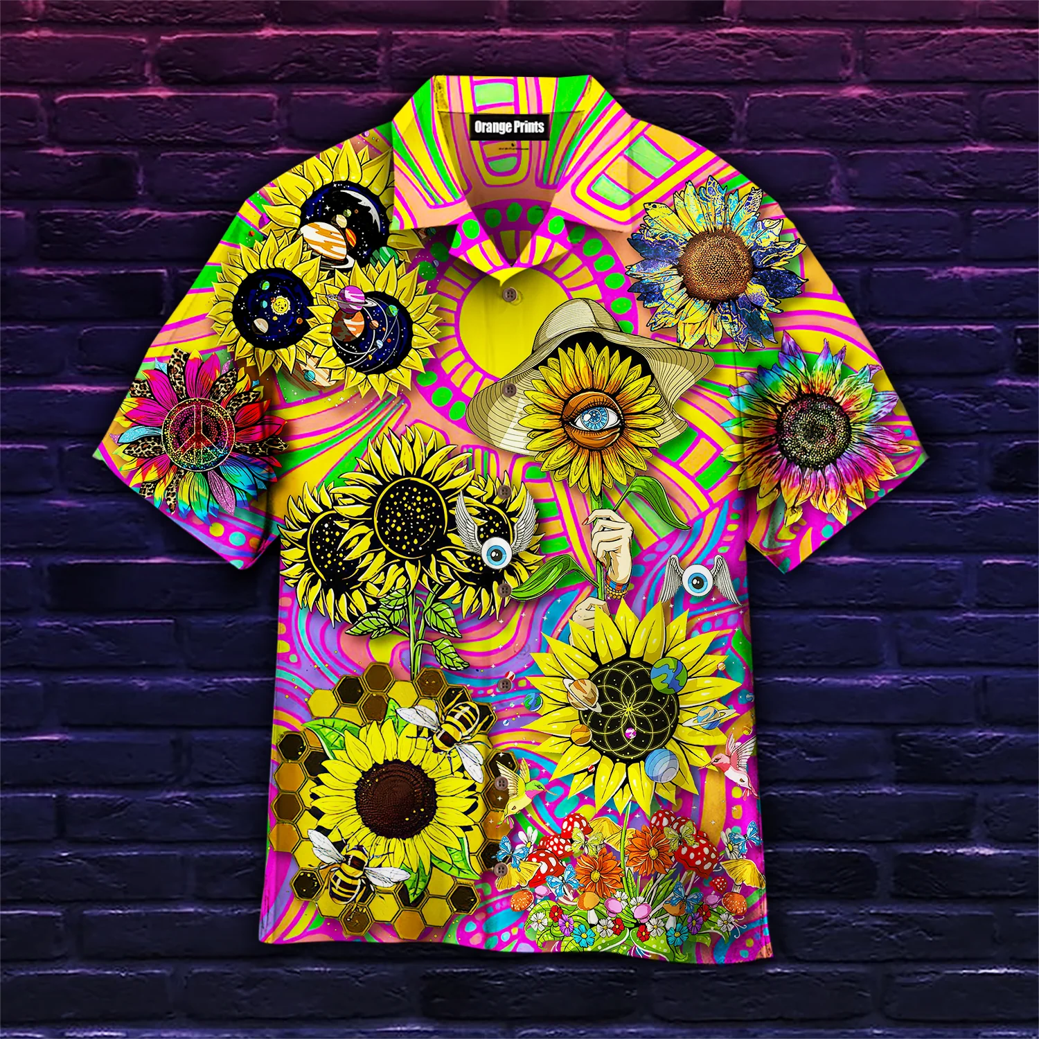 Trippie Hippie Sunflower Trendy Hawaiian Shirt For
