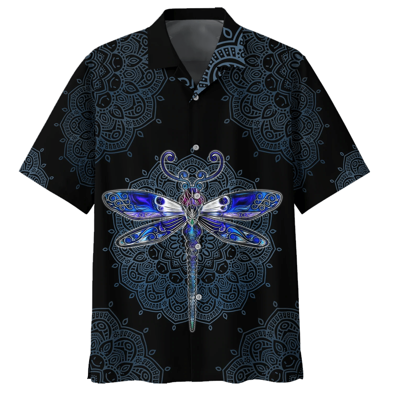 Trippy Colorful Dragonfly Psychedelic Hippie Trendy Hawaiian Shirt