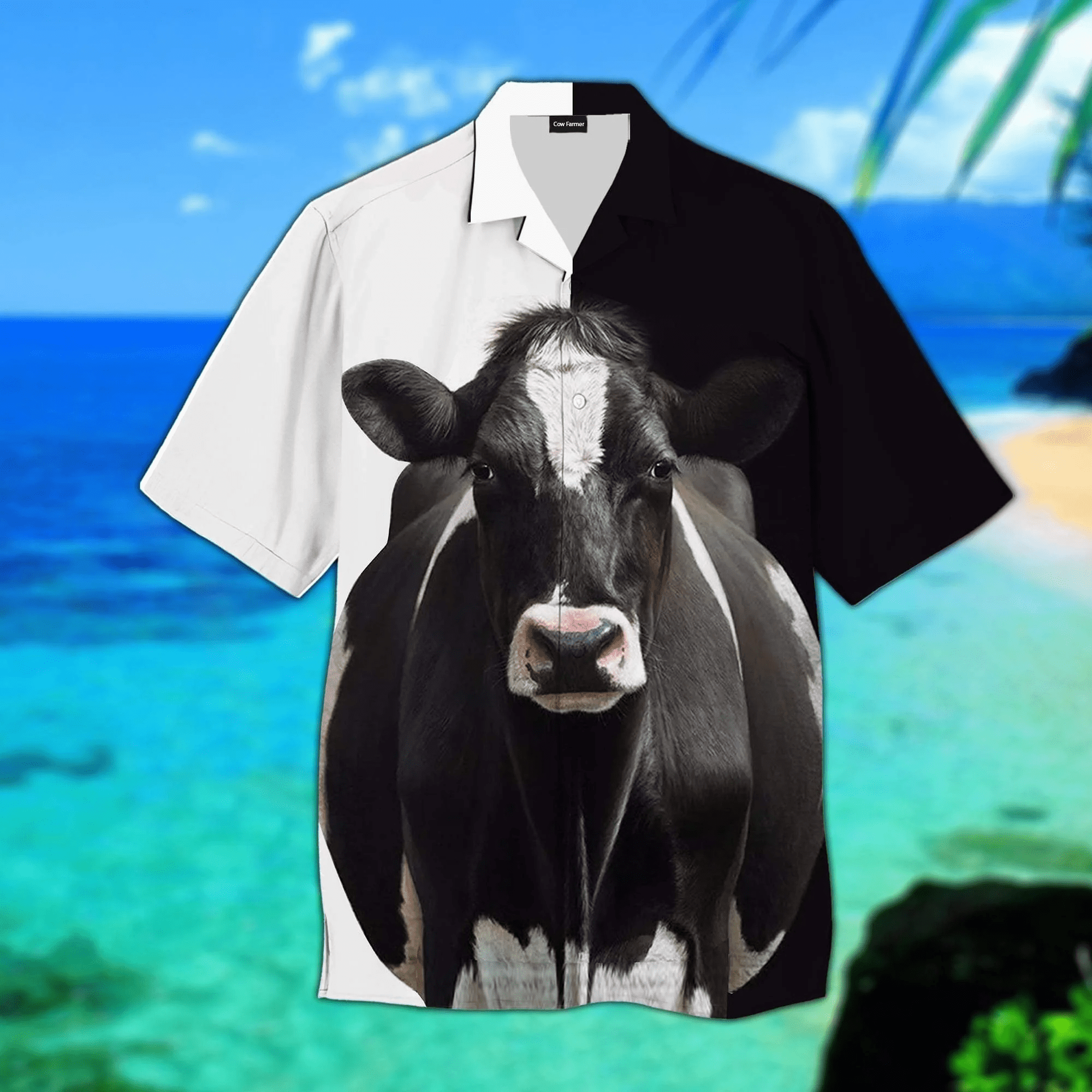 Tropical 3D Cow Farmer Trendy Hawaiian Shirt, Cow Trendy Hawaiian Shirt For Summer Gifts