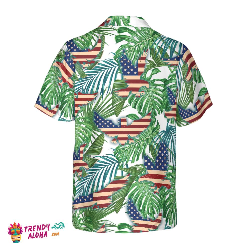 Tropical American Eagle Shirt For Men Hawaiian Shirt