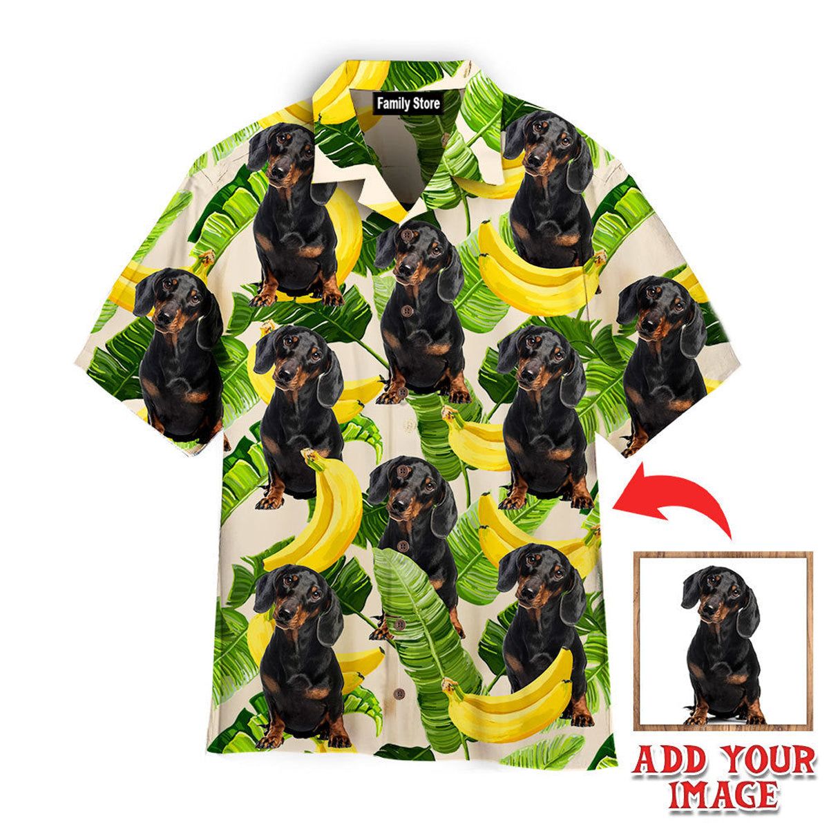 Tropical Banana Dachshund Summer Custom Hawaiian Shirt
