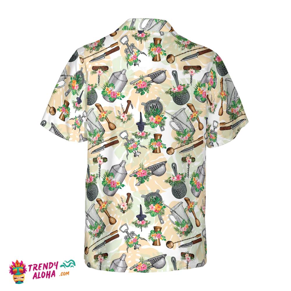 Tropical Bartender Equipments Hawaiian Shirt