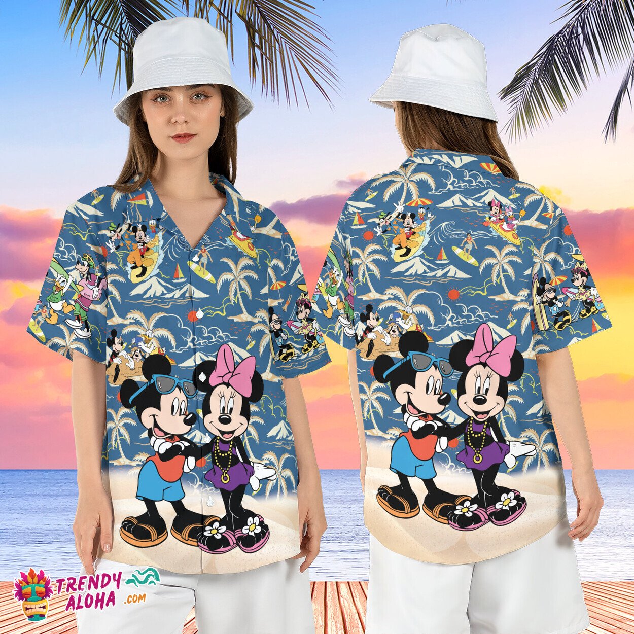 Tropical Beach Mickey Minnie Friends Disney Summer Vacation Shirt