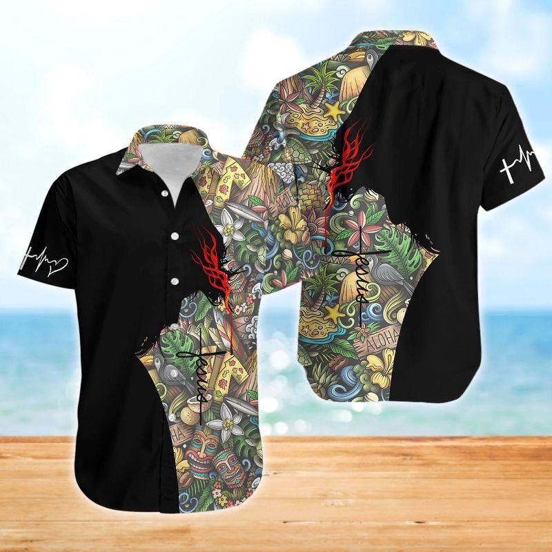 Tropical Benediction: Blessings of Jesus God Wrapped in Hawaiian Shirt