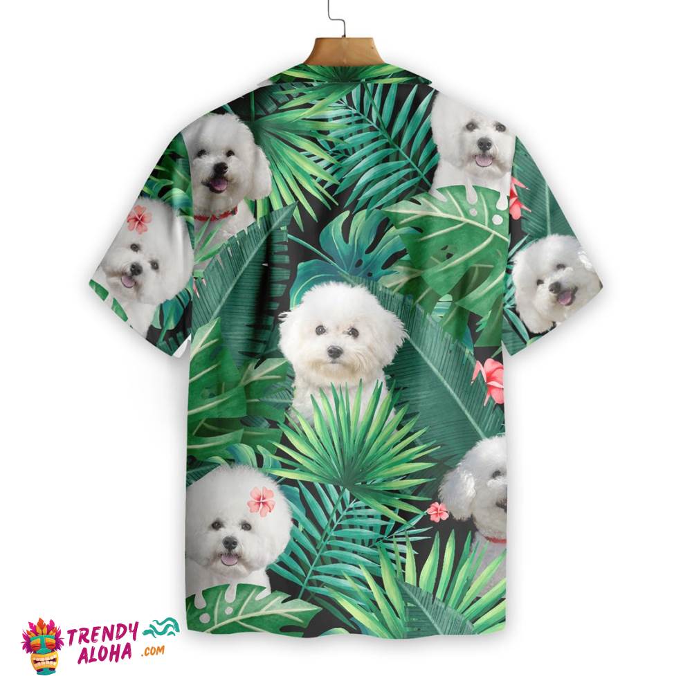 Tropical Bichon Frise Hawaiian Shirt