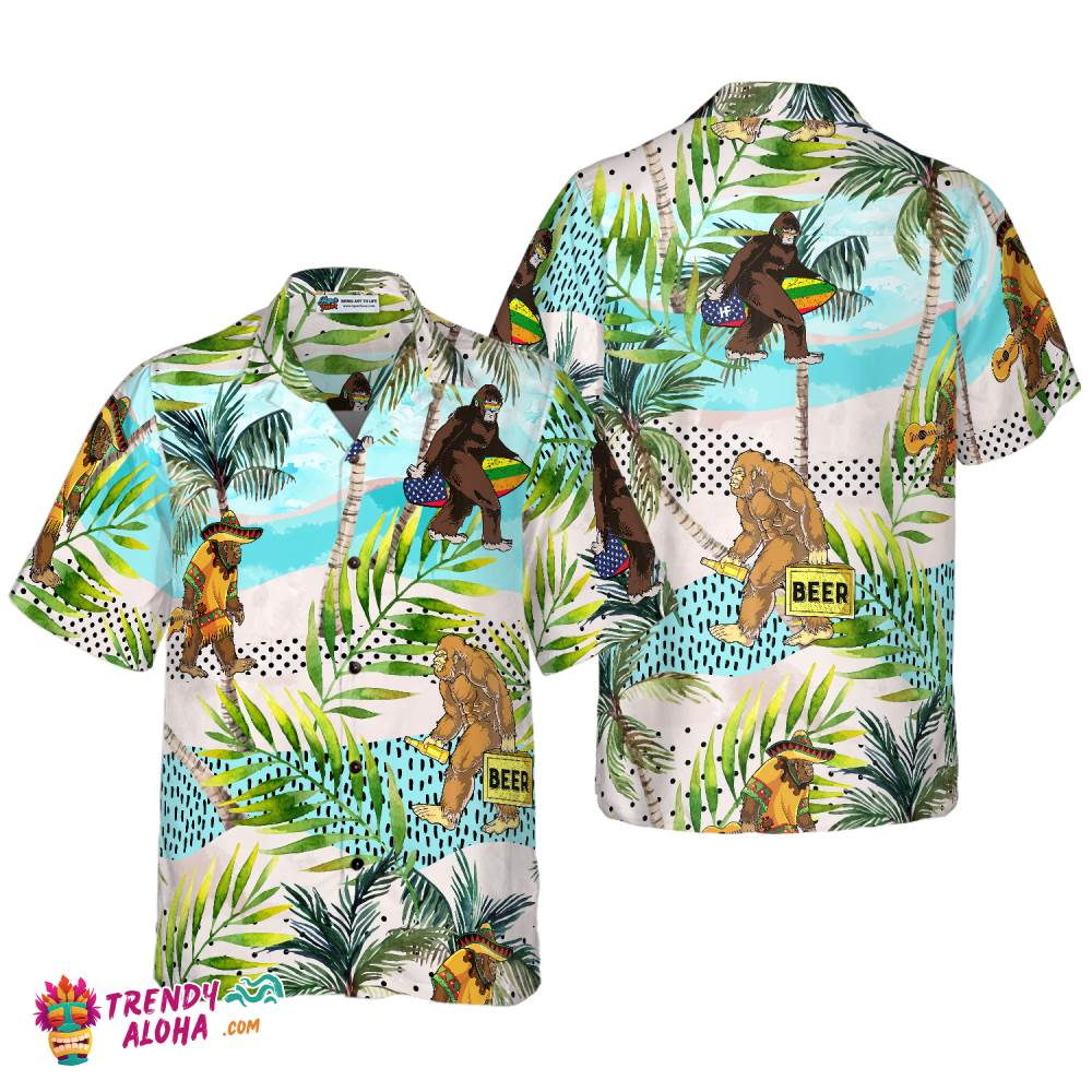 Tropical Bigfoot Summer Hawaiian Shirt Tropical Bigfoot Summer Hawaiian Shirt