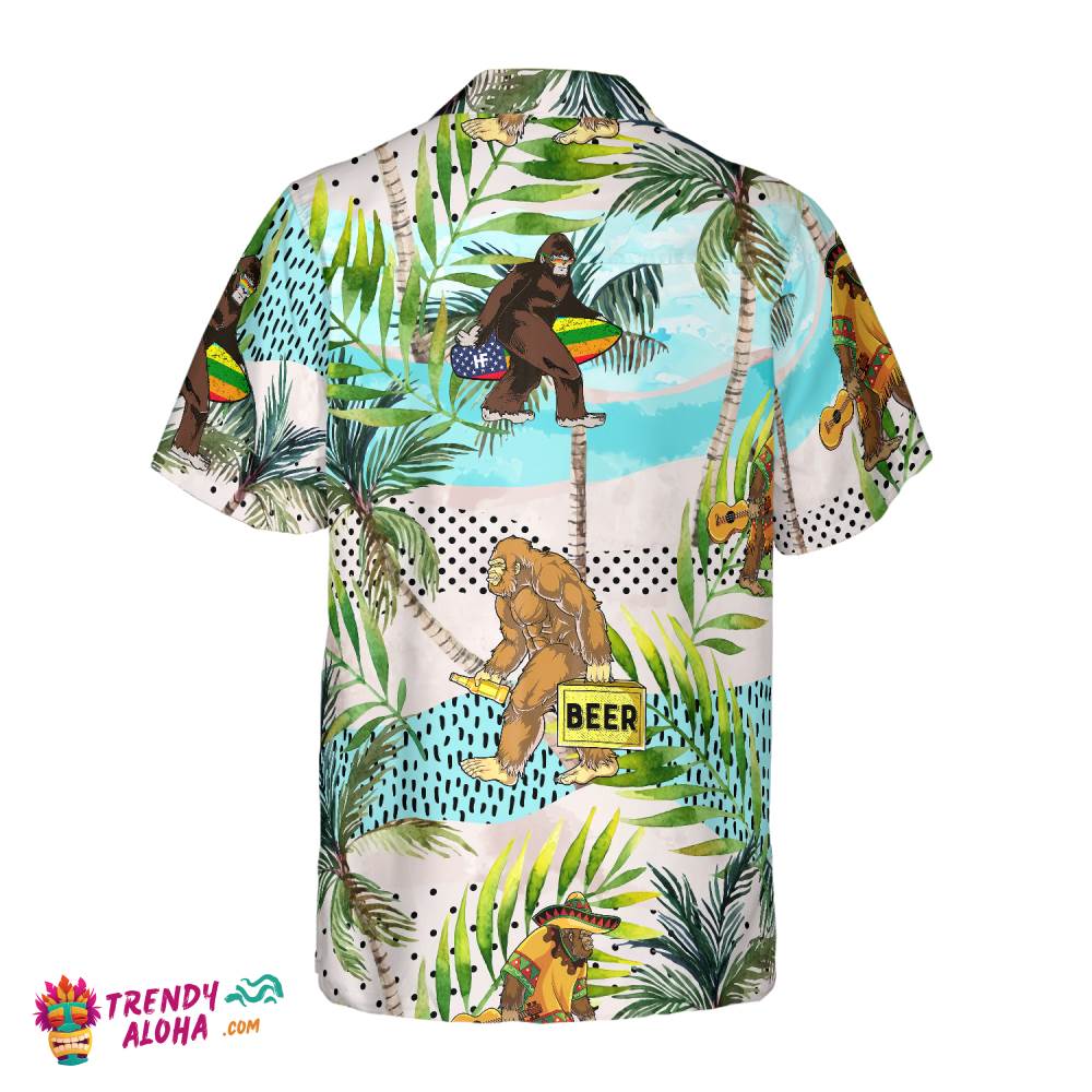 Tropical Bigfoot Summer Hawaiian Shirt