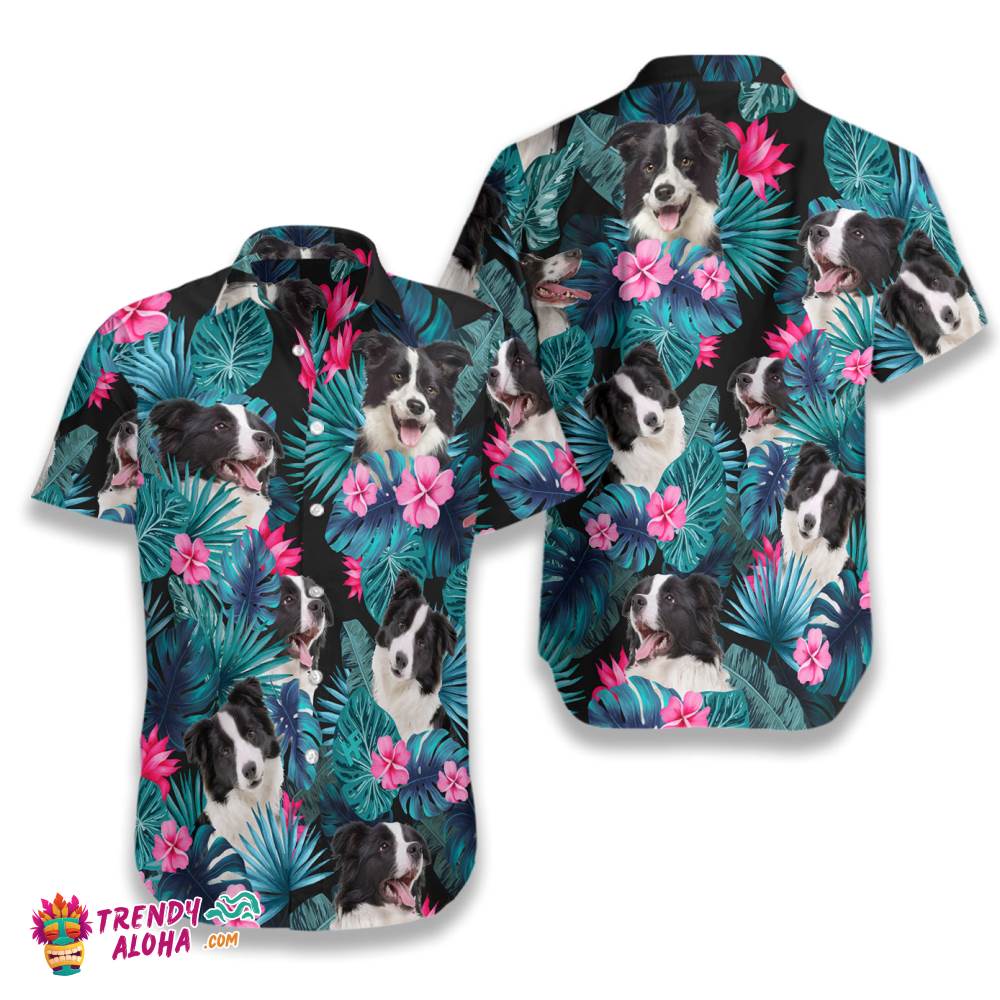 Tropical Border Collie Hawaiian Shirt Tropical Border Collie Hawaiian Shirt